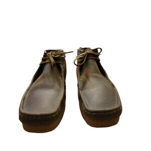 Clarks Shacre Wallabee Chukka Boots Brown Leather Casual Comfort Mens Size 13